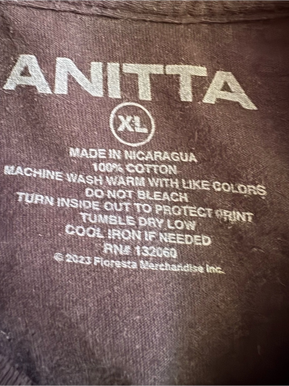 ANITTA Black Graphic Tee with Rainbow Ombre Logo - Picture 2 of 4